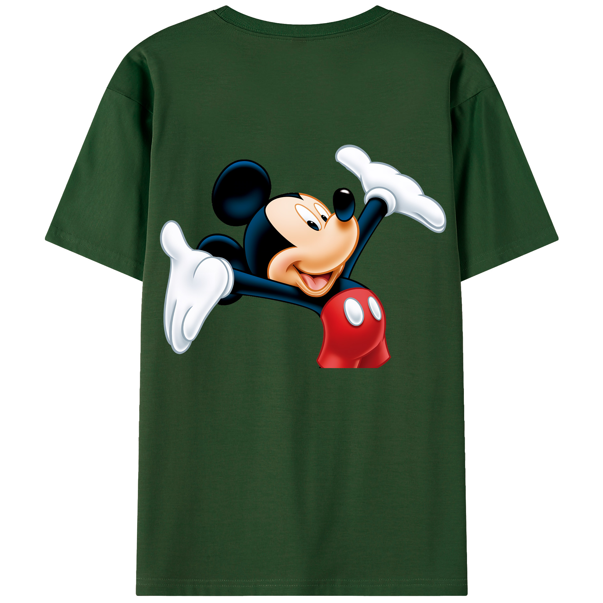 （画像用） ミッキーマウス Mickey Mouse 綿100％半袖Tシャツ（背面プリント）